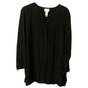 Vintage black dotted blouse